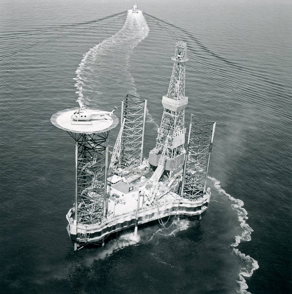 North Seas Very First Drill Rig