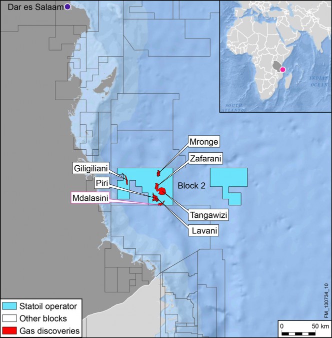 Statoil Discovers Gas Offshore Tanzania
