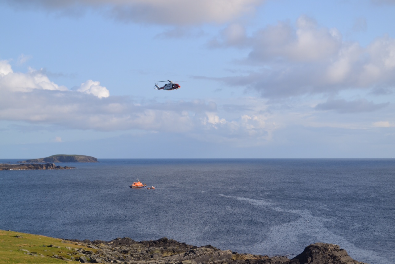 Coastguard helicopter returns to base with gearbox problem